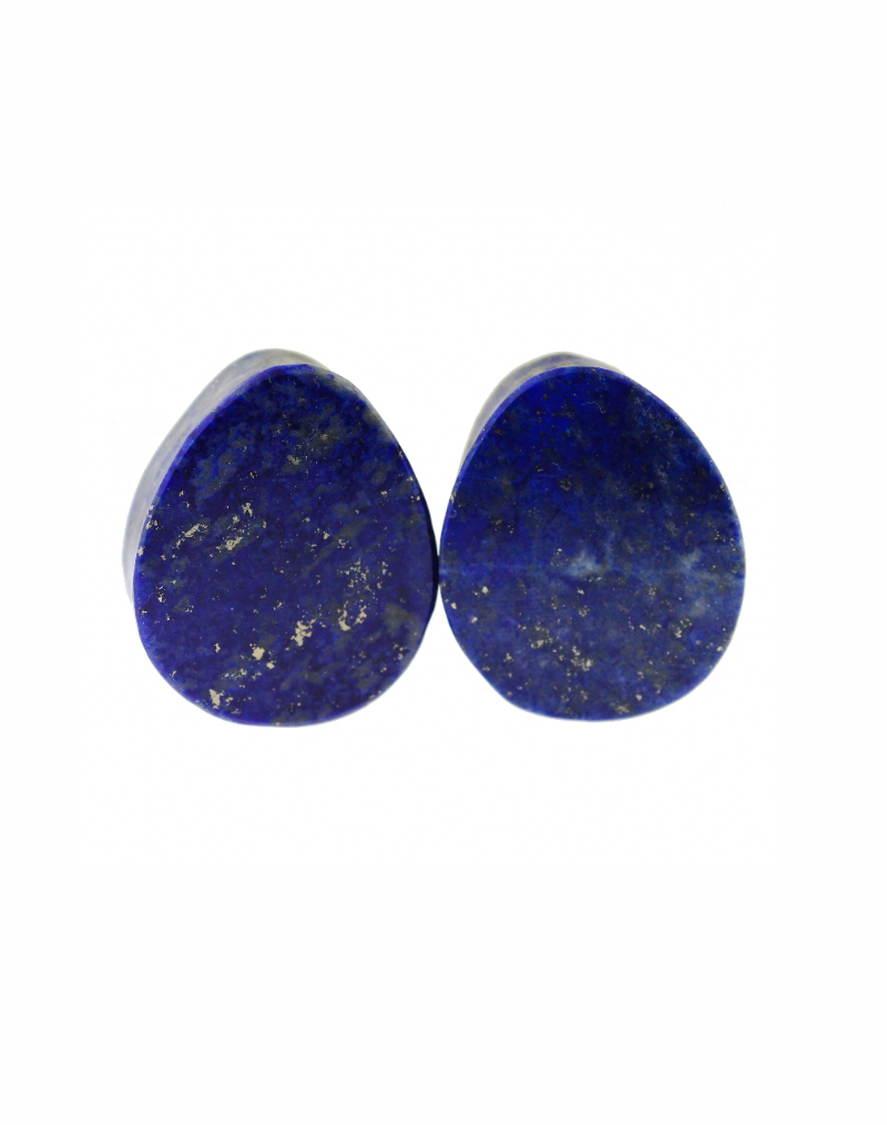 Lapis Lazuli Teardrop Plugs 1 1/8" (28mm)